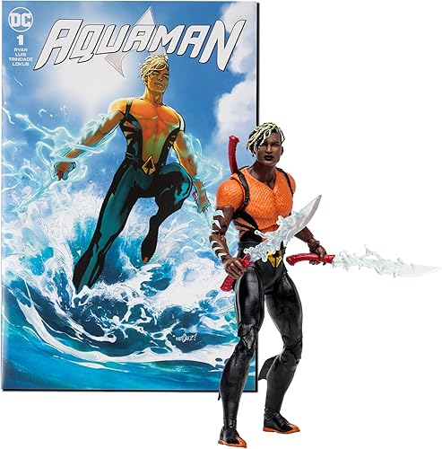 McFarlane Toys DC Direct Page Punchers Aqualad - Figura de acción de 7 pulgadas con Aquaman Comic
