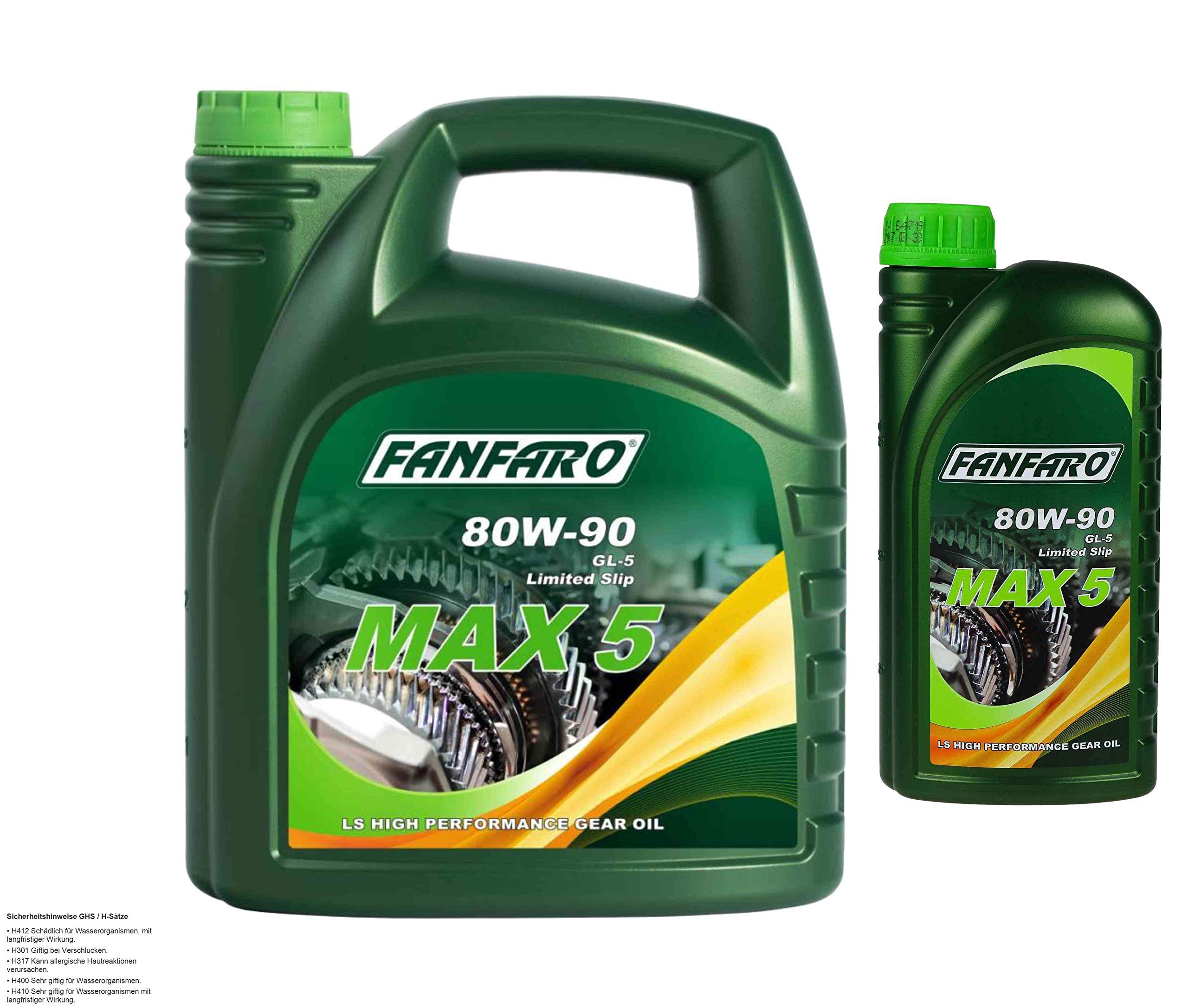 FANFARO MAX 80W-90 GL-5 LS API GL Olio Trasmissione 5 L