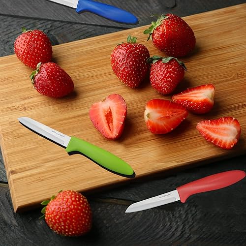 Miniatura 4 de Paring Knife set of 6 PCS, 3.5 Inch Stainless Steel Fruit and Vegetable Knives,Comfortable Handle With Multi-Color Red/Green/Blue