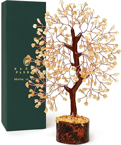 Miniatura 1 de Árbol de cristal para energía positiva, árbol de la vida de cristales curativos de citrino, árboles bonsái de dinero, decoración hecha a mano para