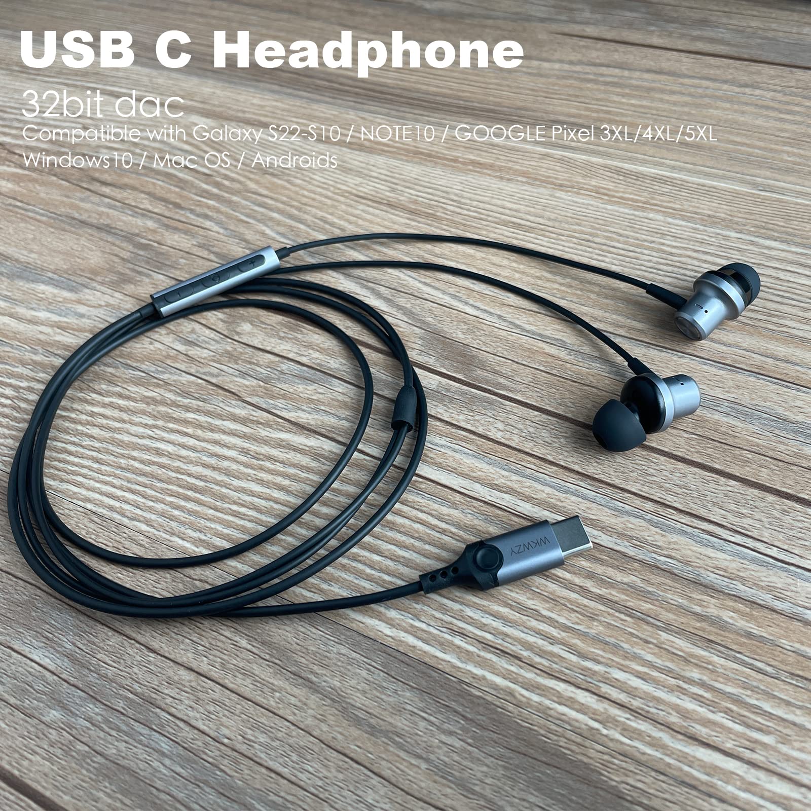 Amazon.com: WKWZY 32bit Wired Earbuds - Headphones with USB-C