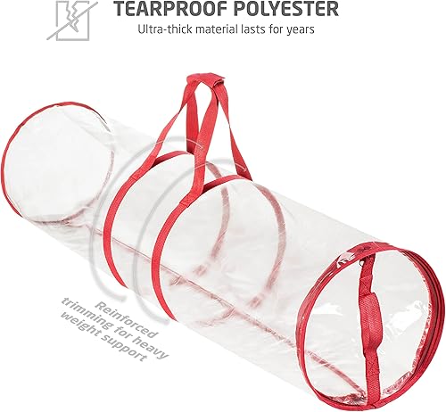 Vista 24 de ZOBER - Bolsa de almacenamiento para papel de regalo de Navidad Negro transparente