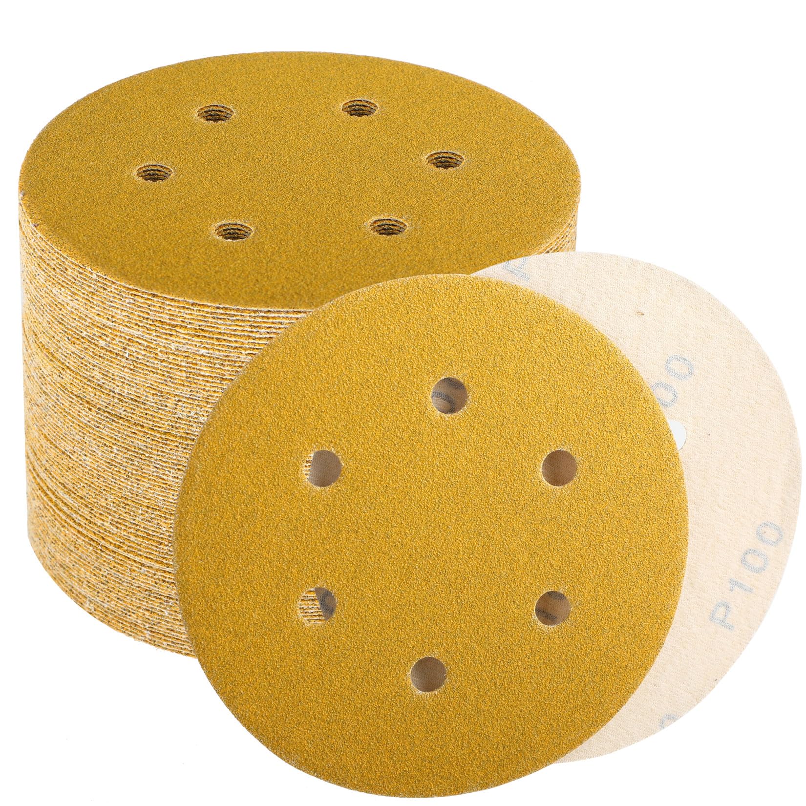 80 Grit Sanding Discs - 100 Pack for Orbital Sanders -13