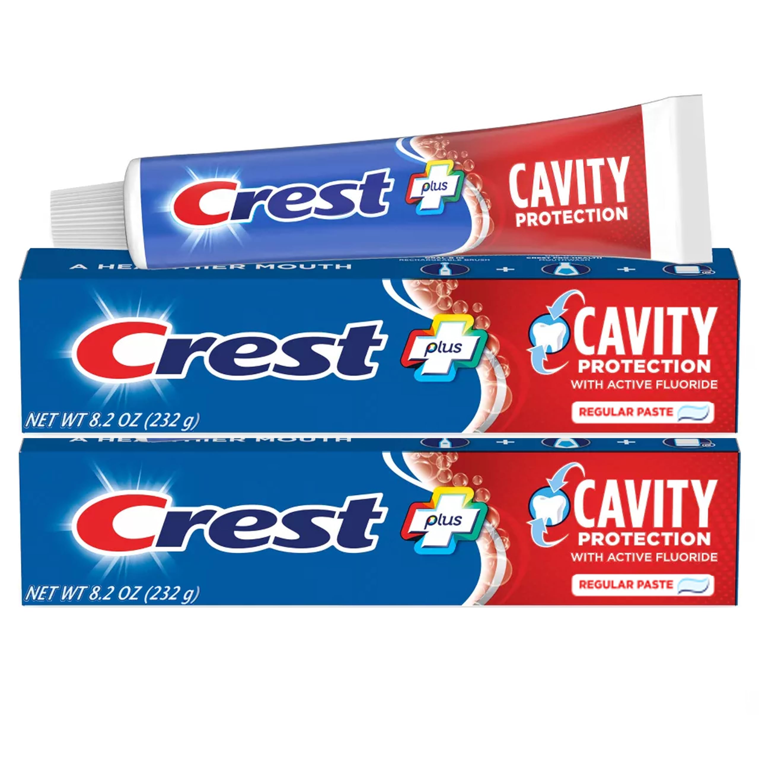 Crest Toothpaste 8.2 Ounce Cavity Protection Regular (Pack of 2)