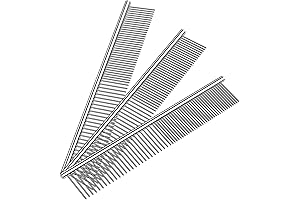 3-Pack Pet Metal Wide Tooth & Dense Tooth Combs for Cats Dogs Grooming