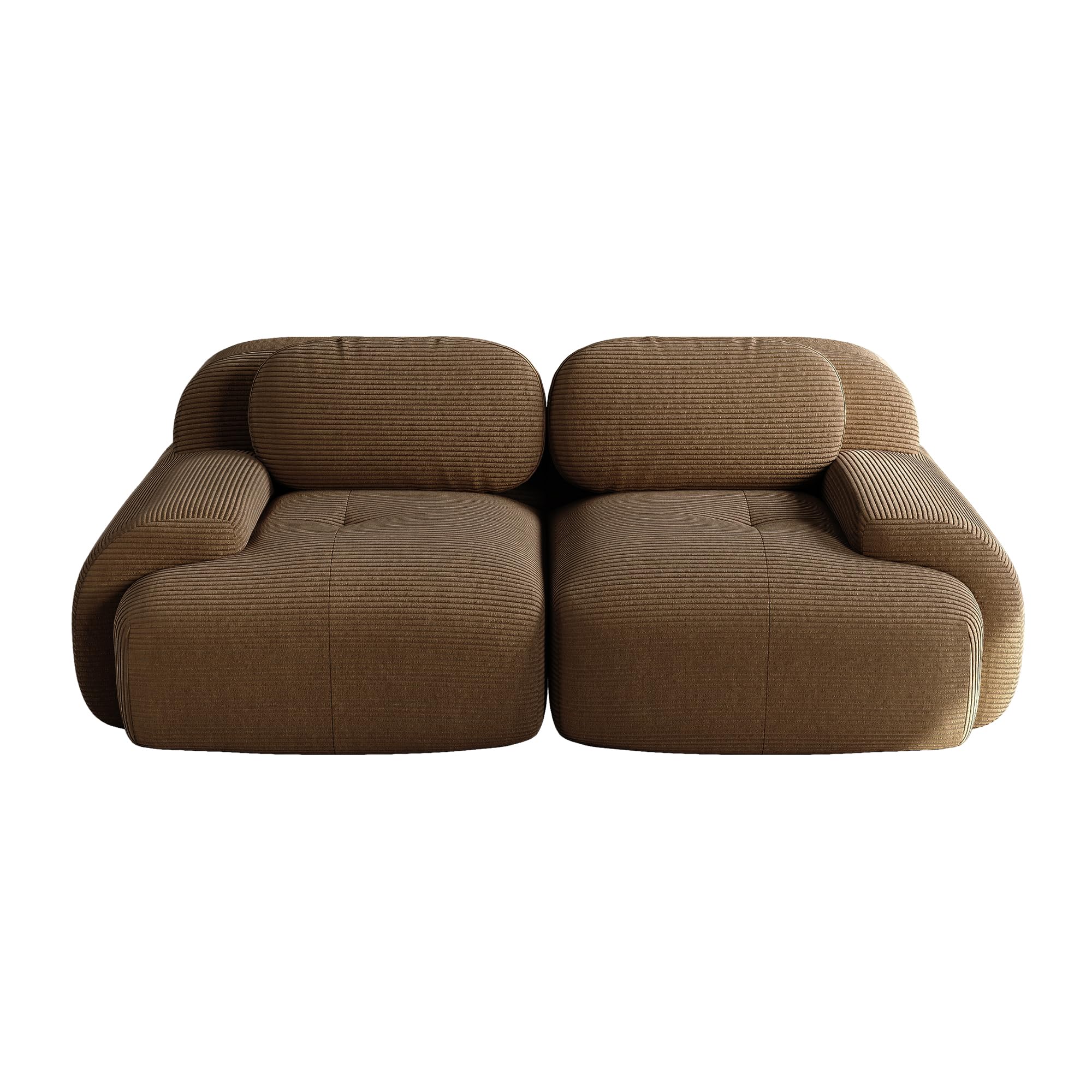 Sapgaks Canapé modulable désossé (Options en U,en L,2 à 4 Places),canapé d'angle Convertible en Velours côtelé,accoudoirs incurvés,Mousse 32D Haute résilience,Base antidérapante