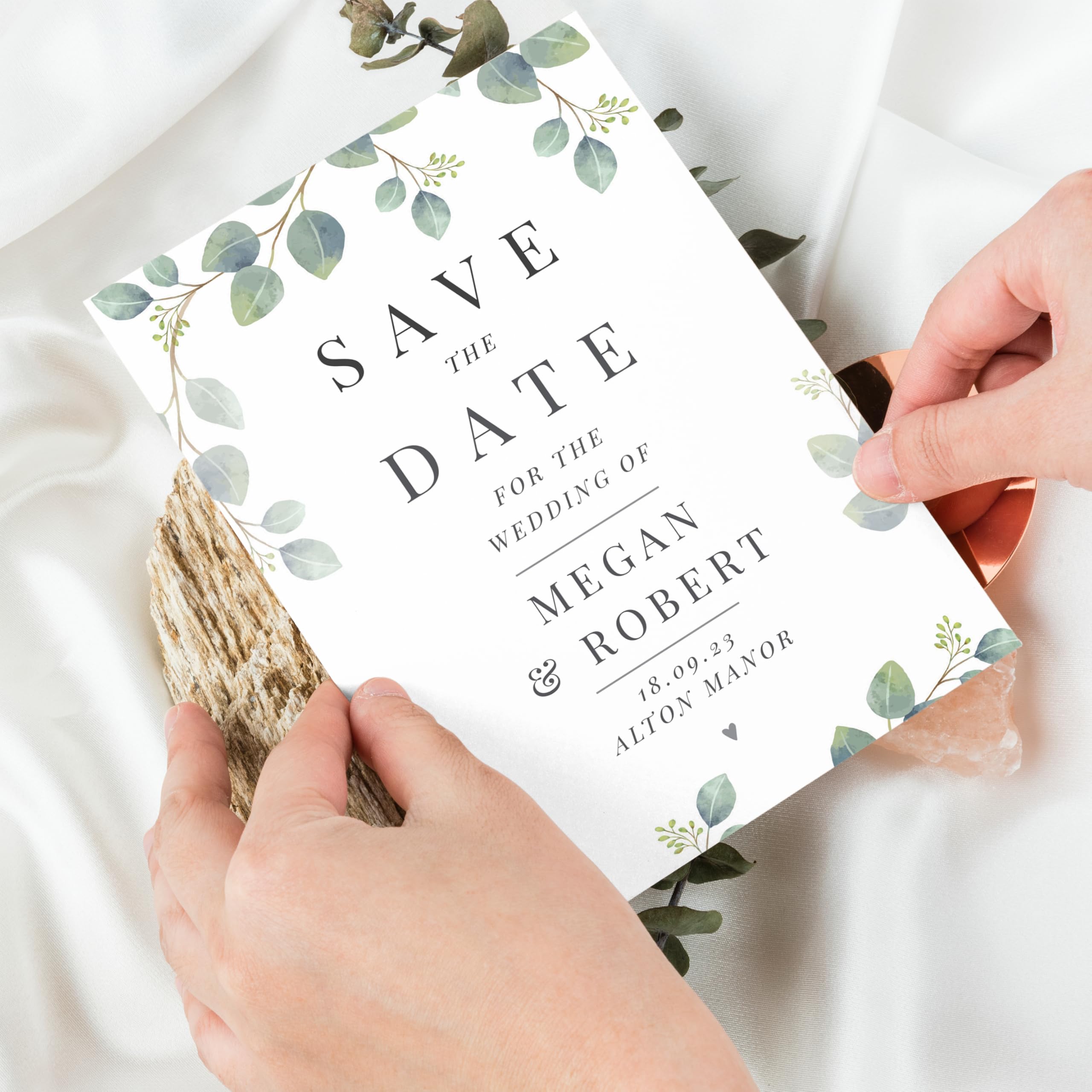 Custom Personalised Botanical Wedding Save the Dates Pack of 36. Wedding invites, planning, Engagement