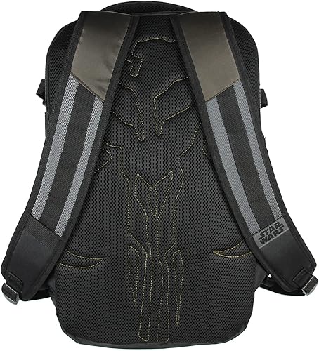 Miniatura 3 de Bioworld Star Wars The Mandalorian Bounty Hunter - Mochila de manga acolchada para laptop