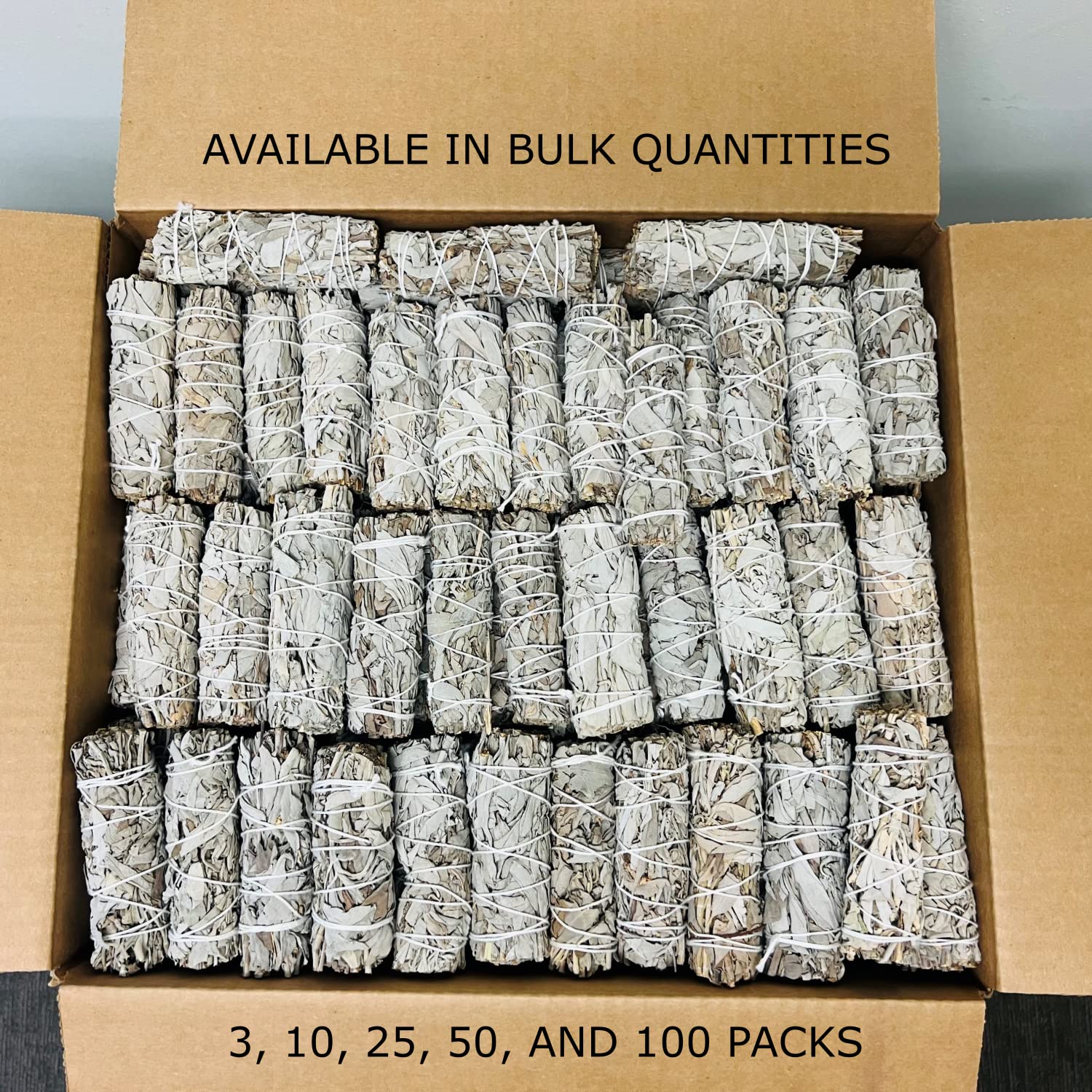 Bulk White Sage Smudge Sticks (10 Pack) | Wholesale Premium Sage Bundles | Burn for Cleansing, Smudging, Removal of Negative Energy from House/Office, Stress Relief | Sustainably Grown