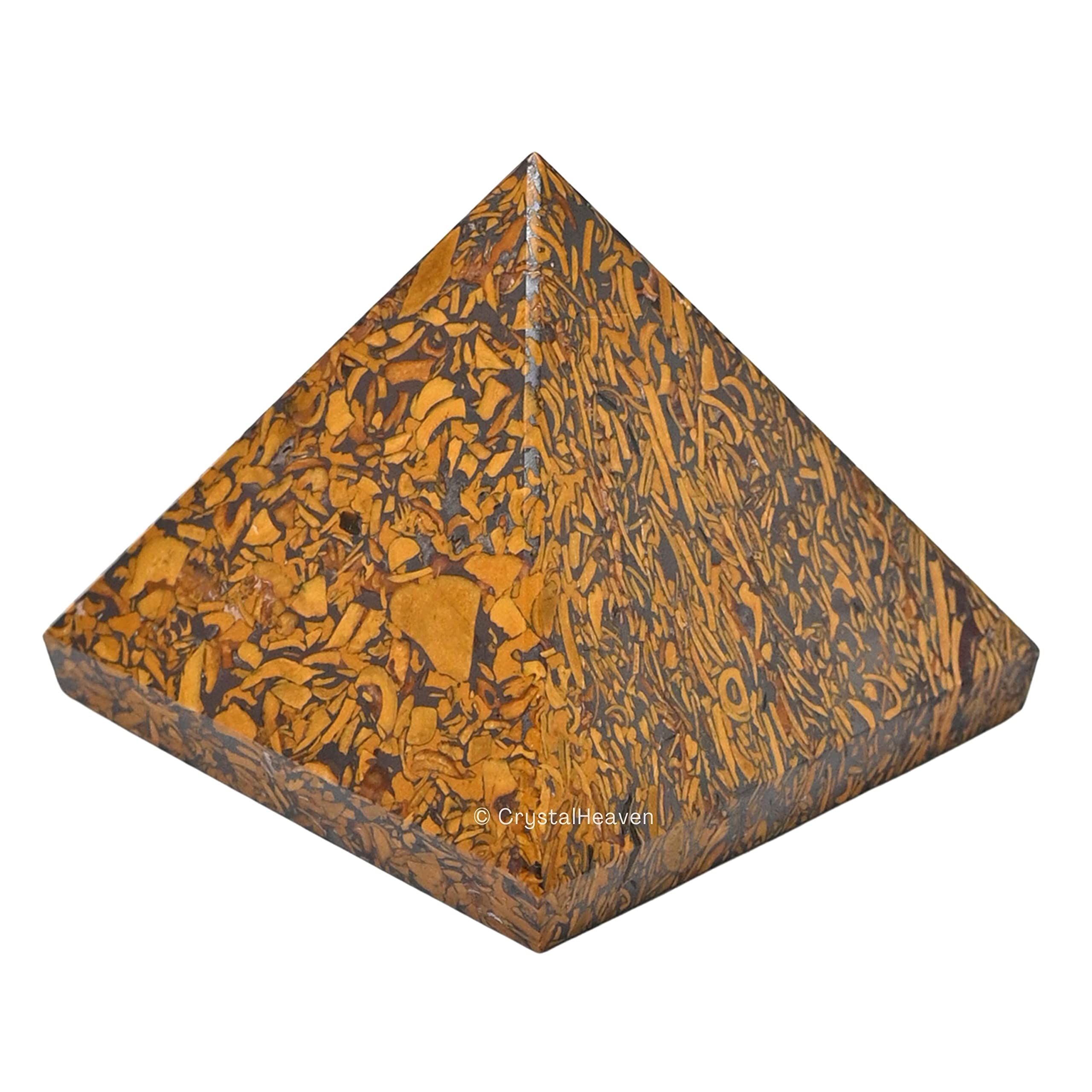 Crystal Heaven Habur Stone for Curd Making Pyramid - 2" Inch Crystal Pyramid for Positive Energy, Vastu, Reiki, Feng Shui and Chakra Healing Energy Balancing