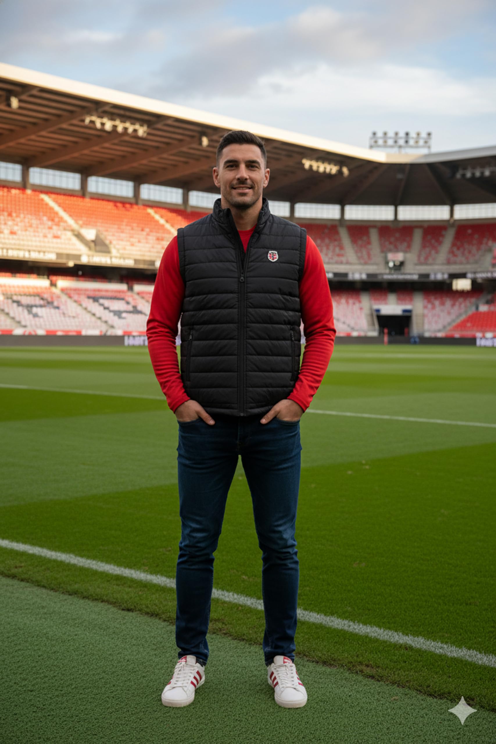 STADE TOULOUSAIN Doudoune sans Manche Toulouse - Collection Officielle - Rugby - Matière Polyester - Taille Homme