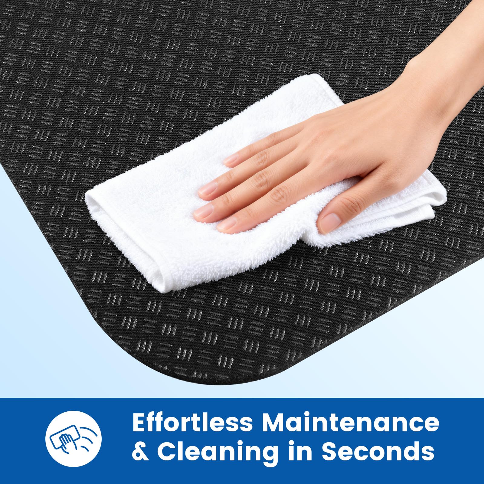 2Pezzi Tappetino Protezione Pavimento per Attrezzi Fitness, Tappetino Antiscivolo Doppia Faccia in Silicone, Tappeto di Protezione per Pavimento, Sottopattino per Attrezzatura Sportiva, Tapis Roulant