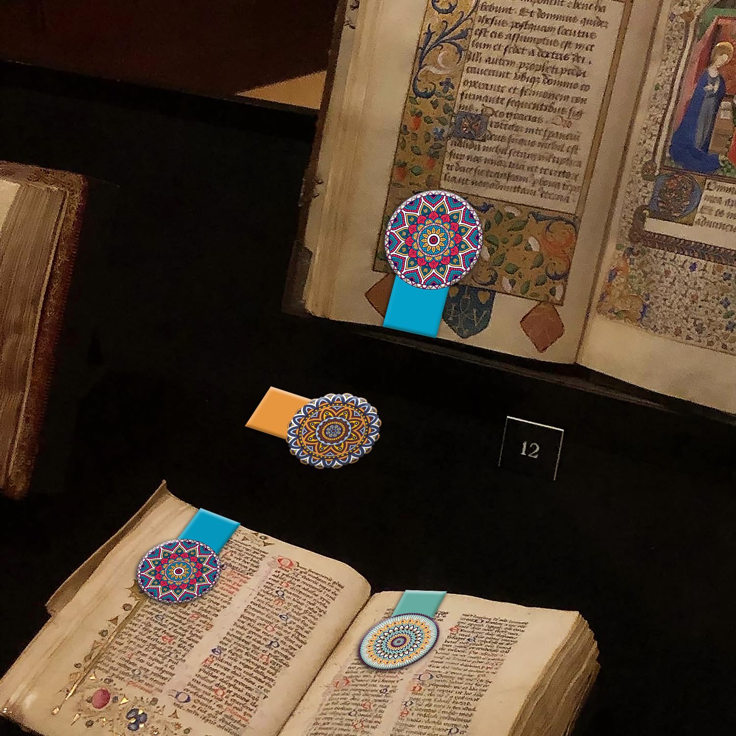 Marcapaginas Magnetico de Mandalas, Marcadores de Libros Originales, Punto de Libro