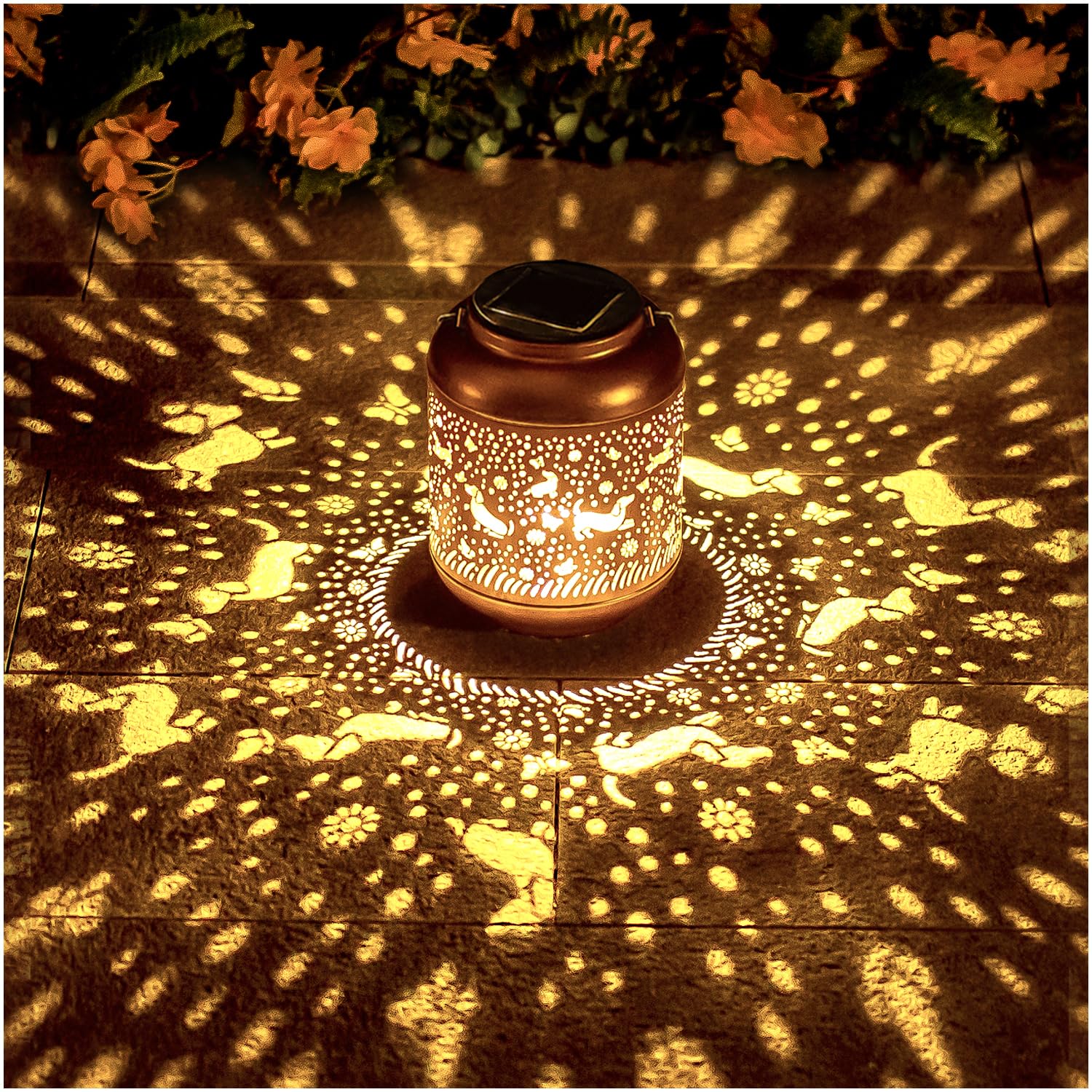 Mothers Day Gifts for Mom，Dachshund Dog Solar Lanterns Outdoor Waterproof Hanging Solar Lights Dog Gifts for Women/Men Metal Decorative LED Lanterns