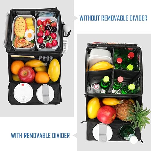 Miniatura 4 de COOLBEBE Organizador de asiento de automóvil, organizador de asiento trasero con portavasos para niños y adultos, compartimento refrigerador,