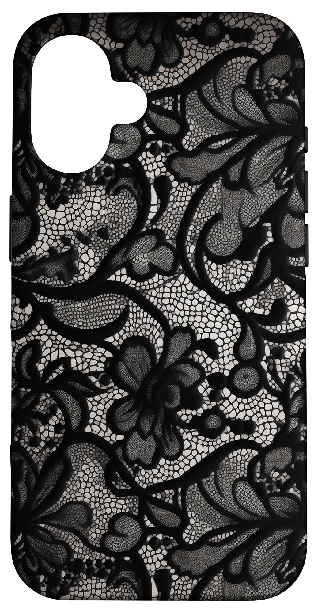 Black Lace Vintage Pattern Case for iPhone 16