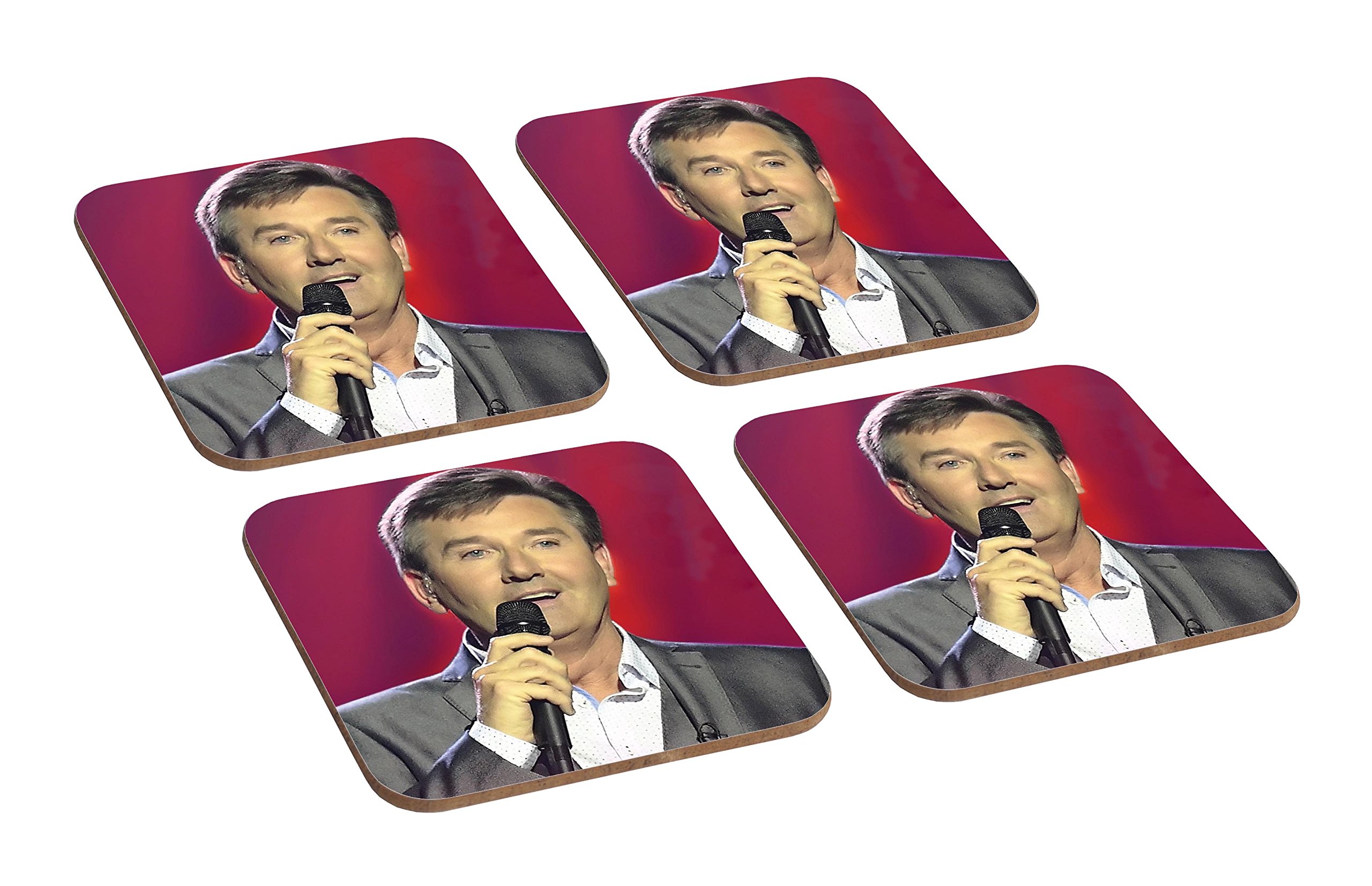 Mugmart Daniel O'donnell 4 Piece Wooden Coaster Set