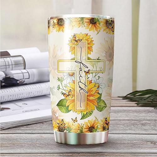 Miniatura 4 de Vaso cristiano con aislamiento de acero inoxidable de 20 onzas, regalo religioso para mujeres, números de emergencia bíblica, color morado
