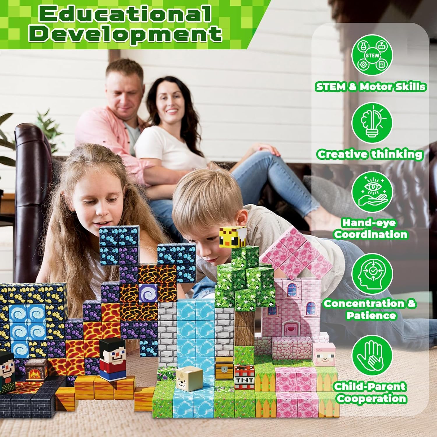 Learn and Grow Magnetische Toppers - Kasteel 40 delig kopen bij