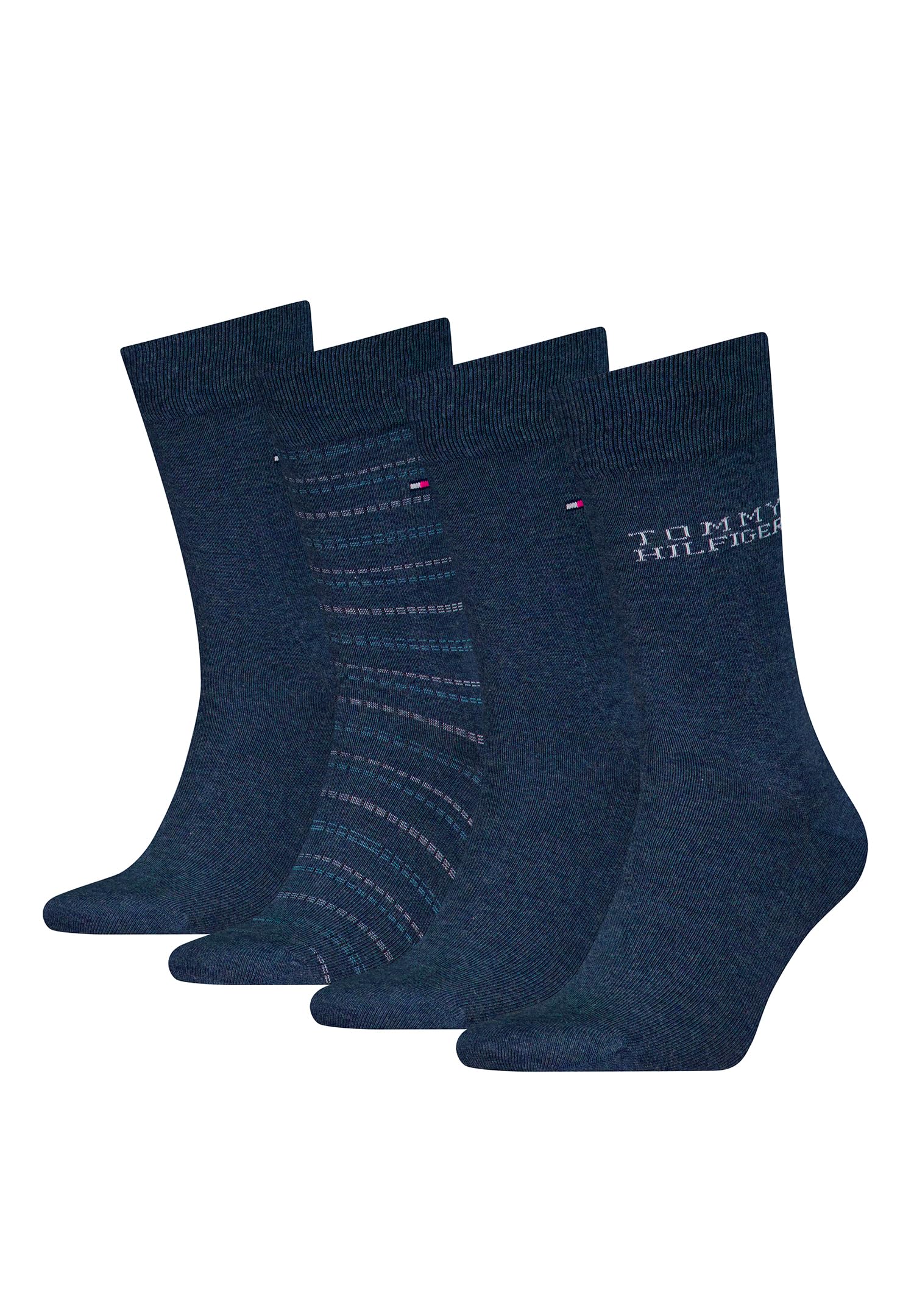 8719965009202 TH Men Sock 4 szt. TIN Giftbox Tommy Stripe, Jeans, 39-42 EU