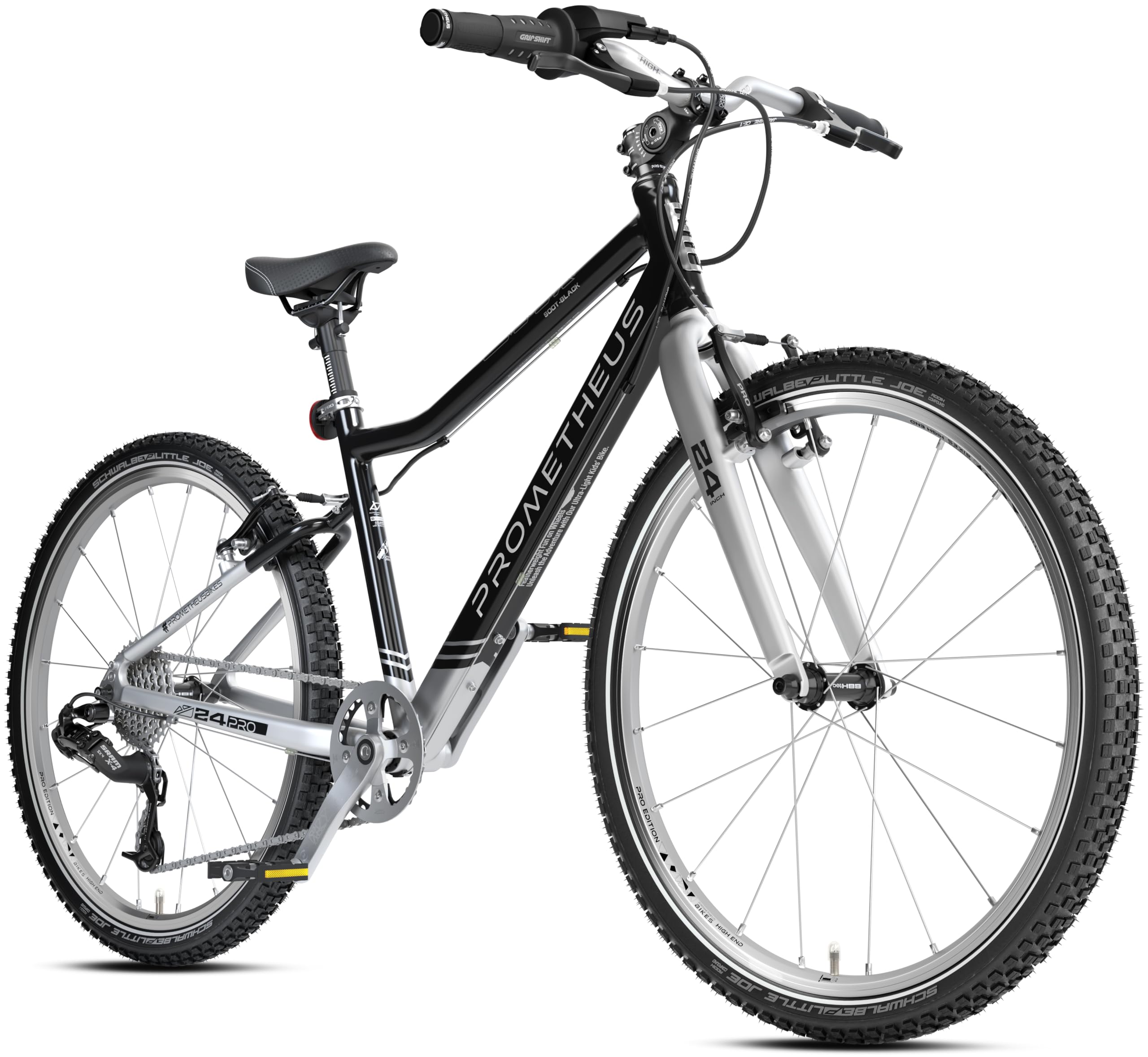 PROMETHEUS BICYCLES PRO Fahrrad 24 Zoll Jungen Mädchen | Premium Kinderfahrrad 24 Zoll Jungen alu ab 7 Jahre Super leicht | 8 Gang SRAM X4 Schaltung