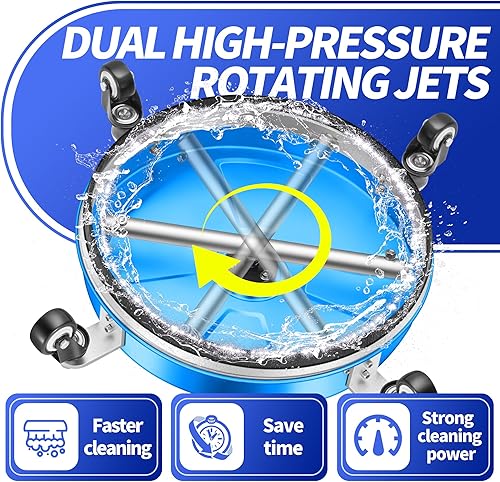 Miniatura 87 de PWS14G - Limpiador de superficies de hidrolavadora de 14 pulgadas con 4 ruedas, limpiador de superficies de acero inoxidable verde recubierto