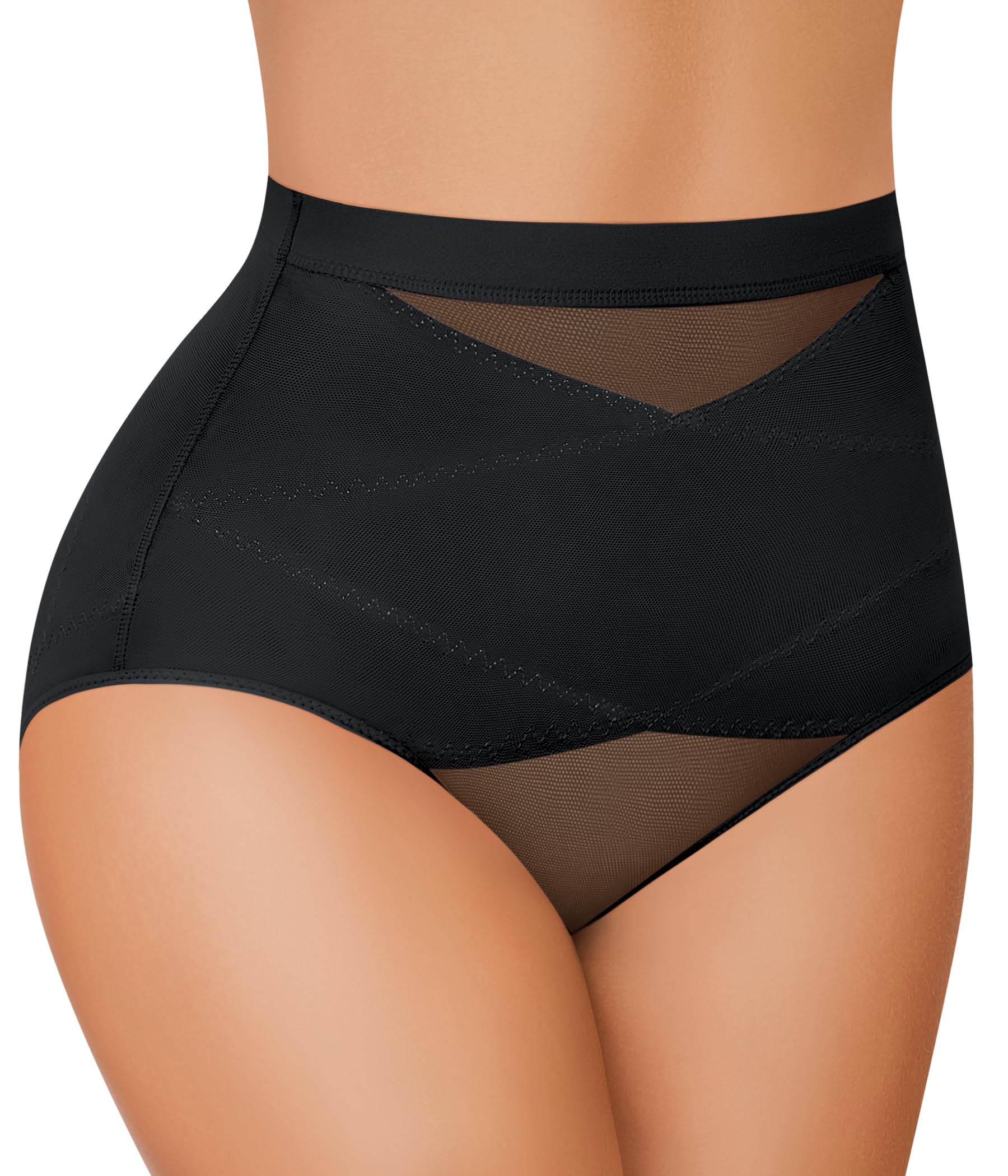 MERYOSZ Mesh Tummy Control Shapewear Panties - Seamless Underwear Shapewear for Women Faja Body Shaper Girdle