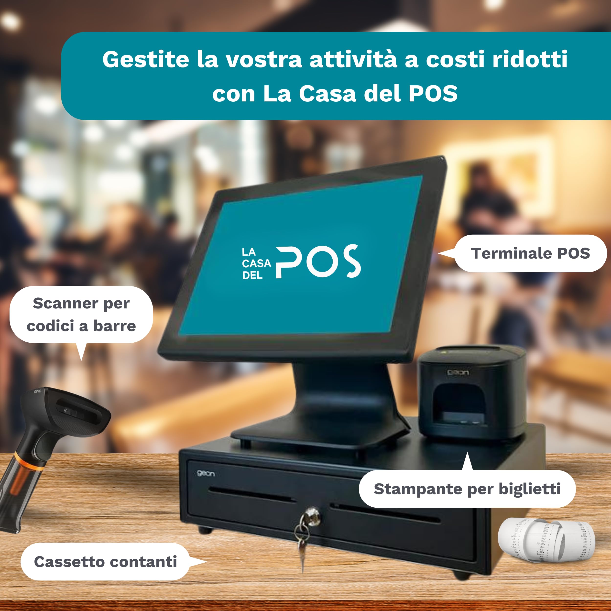 Rotoli Termici 80x80 mm - 50 Rotoli Carta Termica | Rotoli Scontrini Fiscali per Registratore Cassa e Bilance, 60 Gr, 50 Metri/Rotolo, Rotoli Cassa 80x80 Termica Fiscale