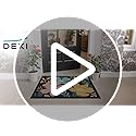 DEXI Front Door Mat Outside Entrance, 17x30 Spring Entryway Doormat Dirt Trapper, Heavy Duty Non Slip Entry Mats for Patio Garage Porch Home Decorative, Colorful Floral