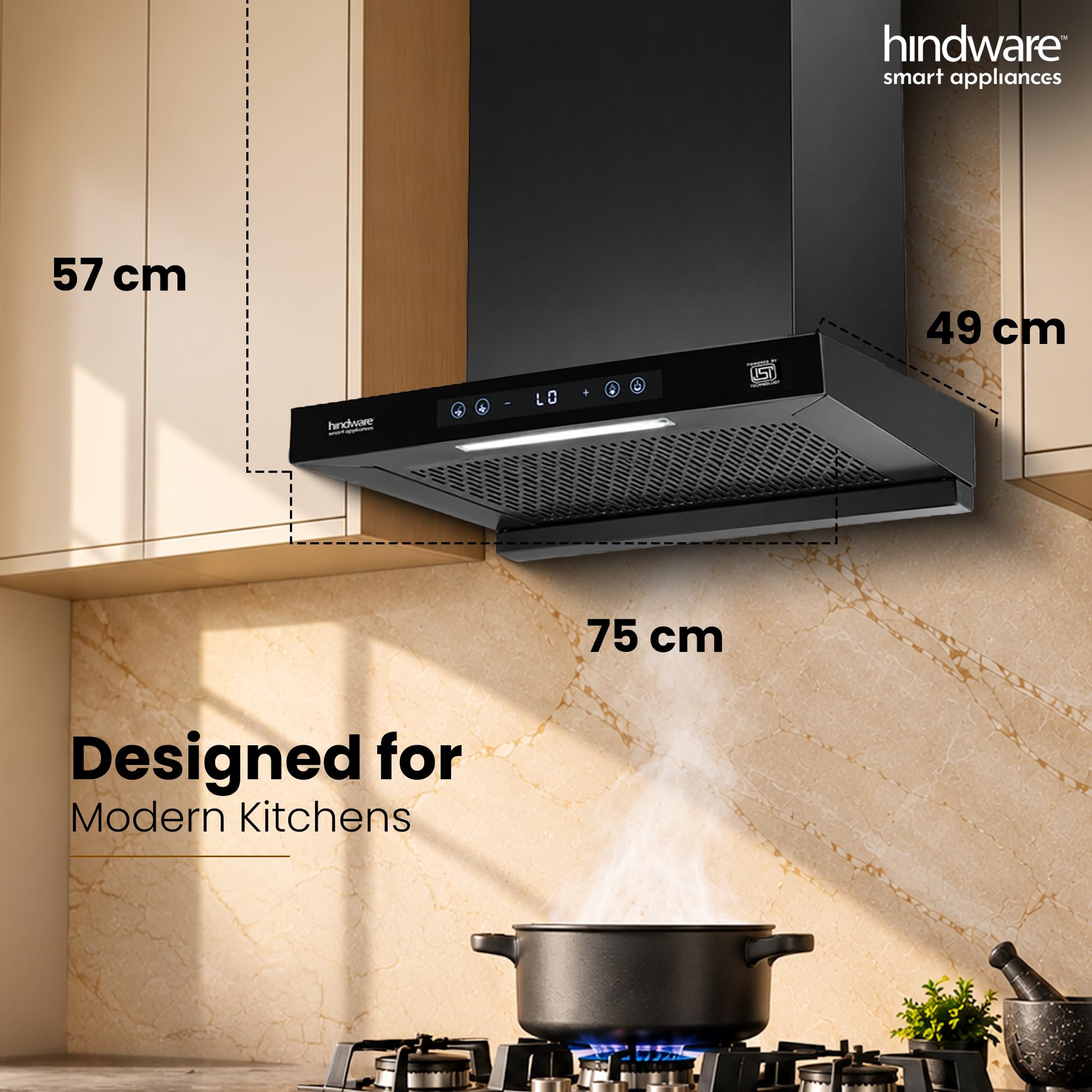 Hindware Regina Kitchen Chimney - Powerful & Filterless -8
