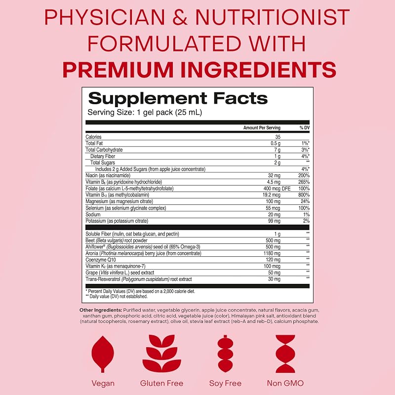 HealthyCell Heart & Vascular Health Daily Liquid Supplement - 30 Gel Packs image 5