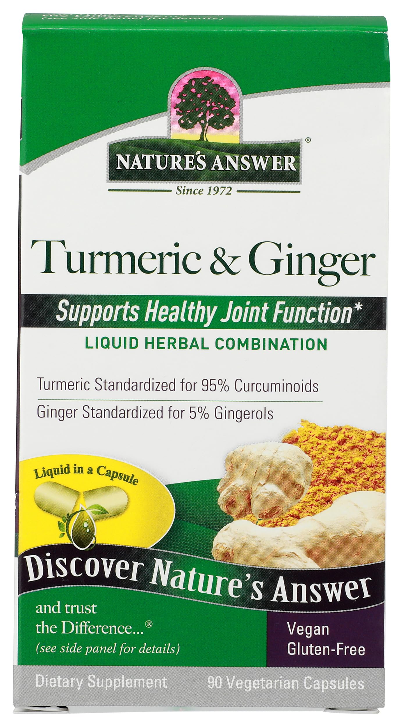 Amazon.com: Nature's Answer Turmeric and Ginger Capsules 90 Count