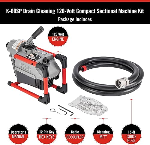 Miniatura 6 de RIDGID Kit de máquina de limpieza de drenaje modular compacto de 120 voltios modelo K-60SP 66492