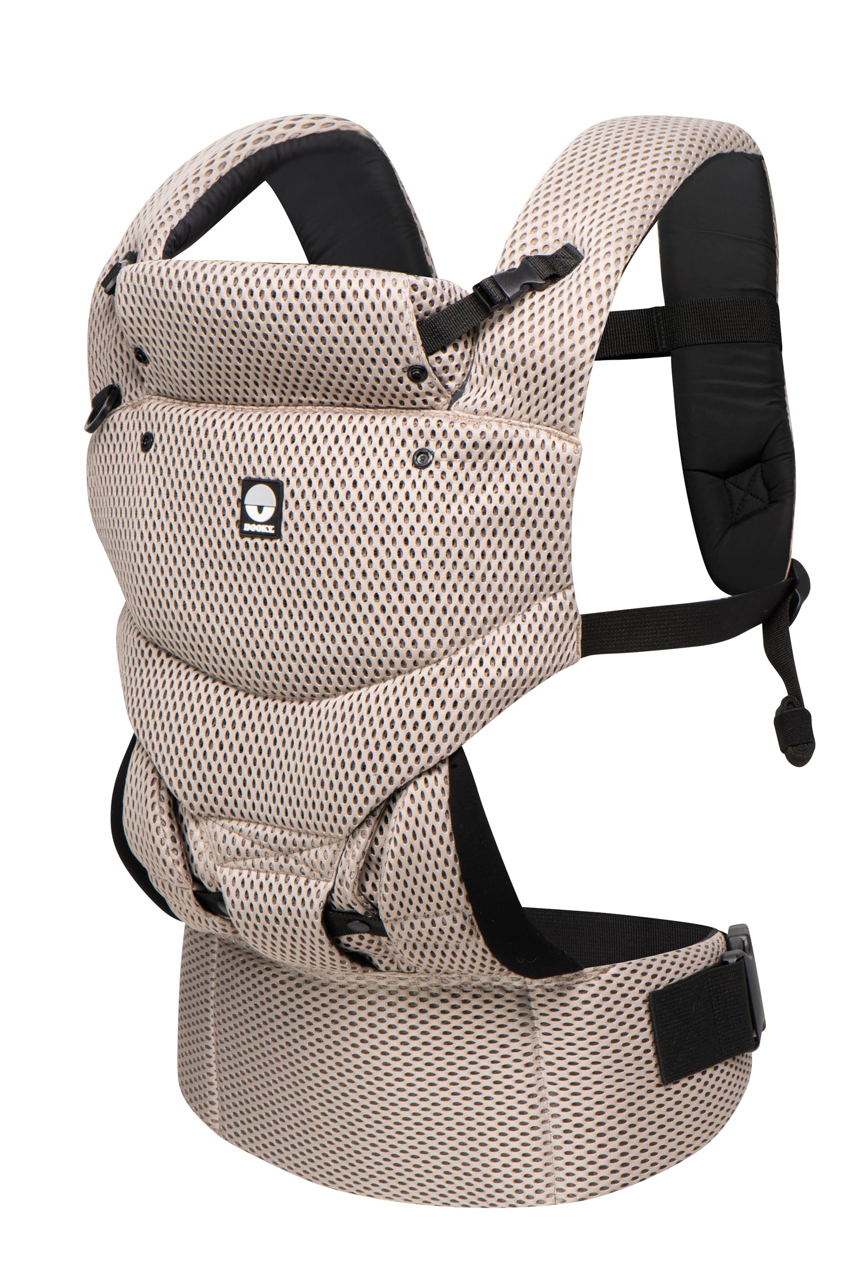 Dooky Urban Comfort ergonomiczne nosidełko dla niemowląt (odpowiednie dla dzieci w wieku 0-3 lat i 3,5-15 kg, oddychający materiał, trzy różne możliwości noszenia), kolor: beżowy desert