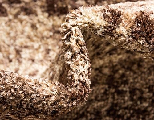 Miniatura 7 de Unique Loom - Tapete con diseño abstracto, informal, moderno y contemporáneo de la colección otoñal, redondo de 3 pies 3 pulgadas, diseño rústico en