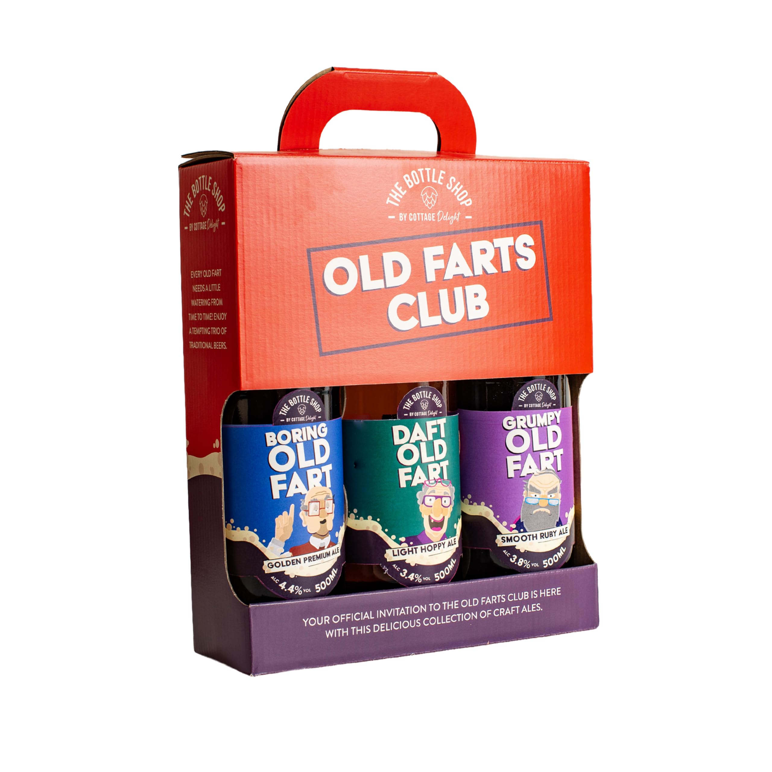 The Bottle Shop - Old Farts Club Beer Set, 3 x 500ml Craft Ales