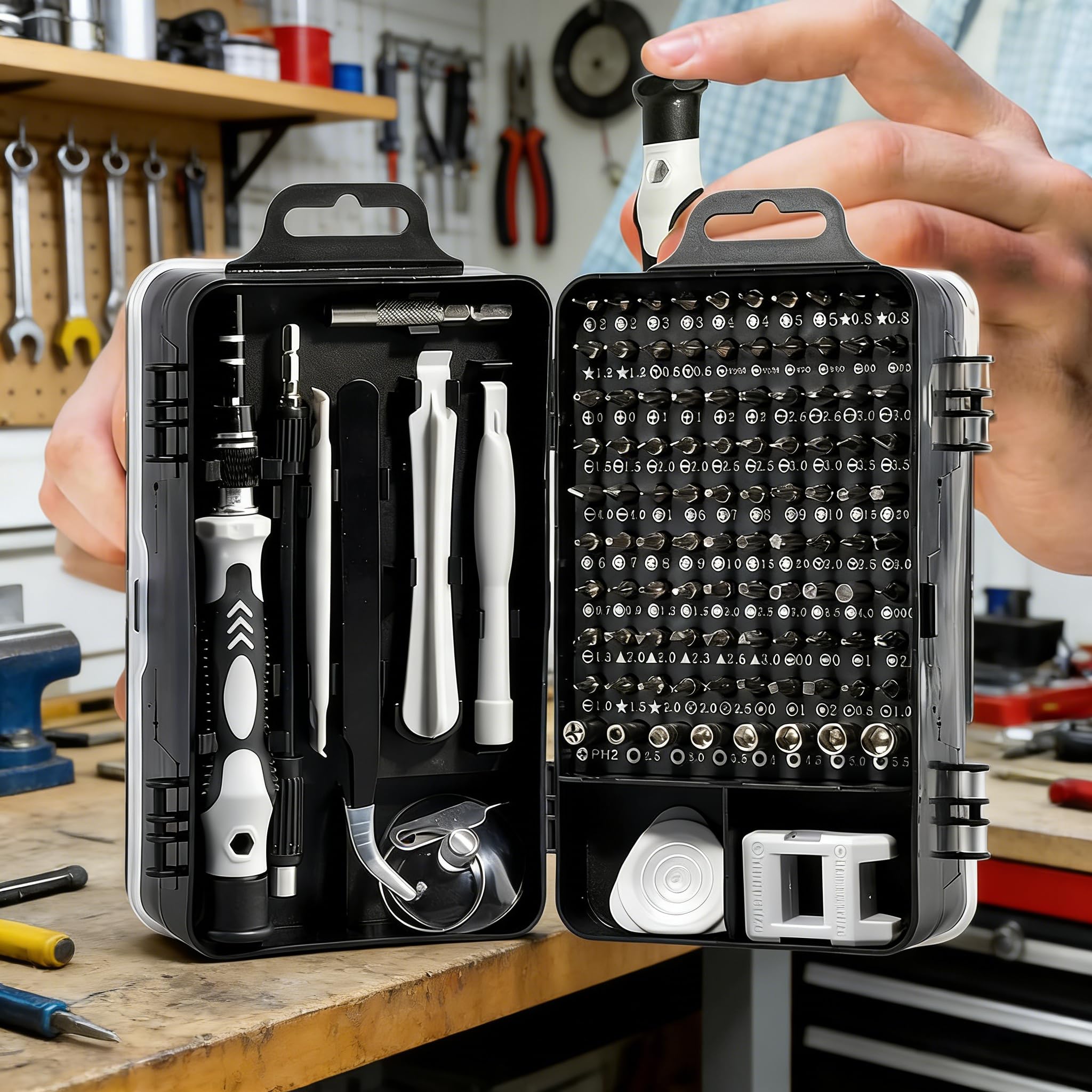Kit de tournevis 115 en 1, petit ensemble de tournevis de précision, kit d’outils de réparation professionnel pour téléphone, ordinateur, montre, console, lunettes et électronique, cadeau pour homme