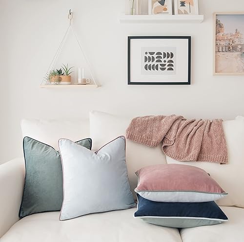 Miniatura 6 de MONDAY MOOSE Fundas de almohada decorativas de 20 x 20 pulgadas y rellenos de almohada de 20 x 20 pulgadas, mezcla y combina para la decoración del