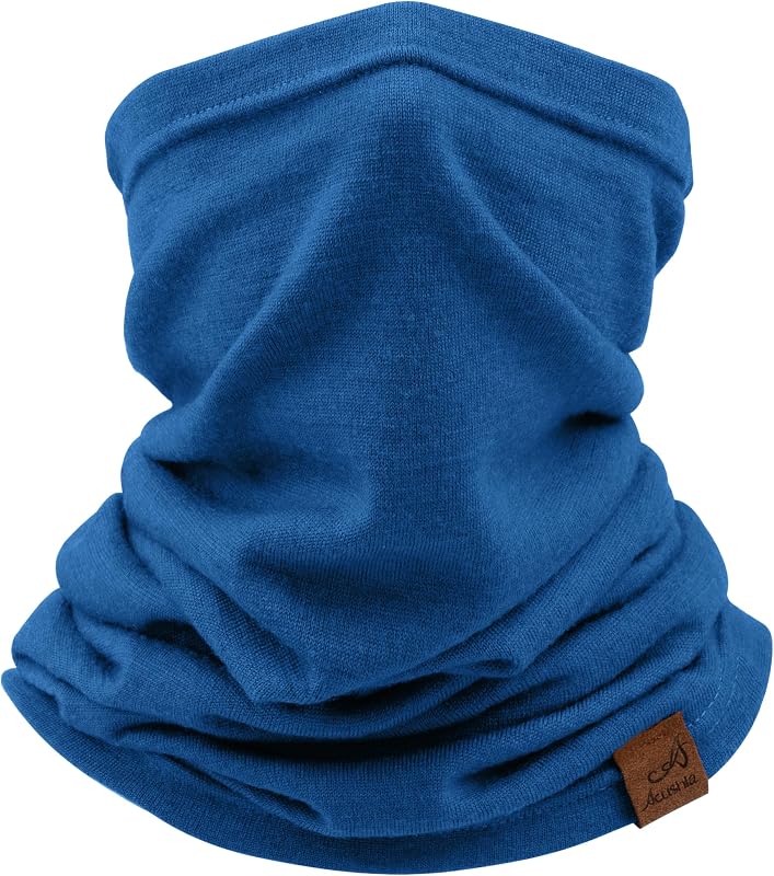 ACUSHLA 100% Merino Wool Neck Gaiter Men Women Winter Ski Face Mask Scarf | 225gsm;All season use;Breathable;Lightweight;Moisture wicking;Odor control;Quick dry;Ideal for running fishing hiking cycling