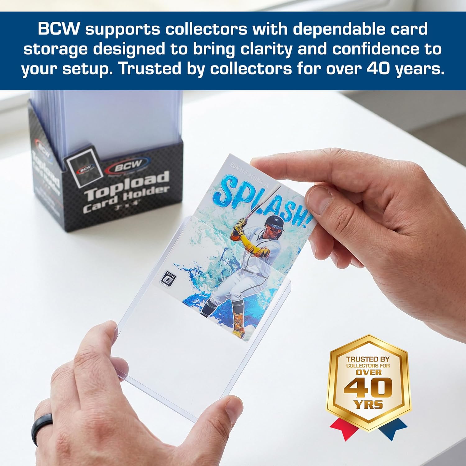 BCW 3x4 Topload Card Holder - Standard - 25ct | Rigid PVC Trading Card Protection for Baseball Cards, Football Cards, and Trading Cards Like Pokémon and MTG | Holds Cards Up to 20pts