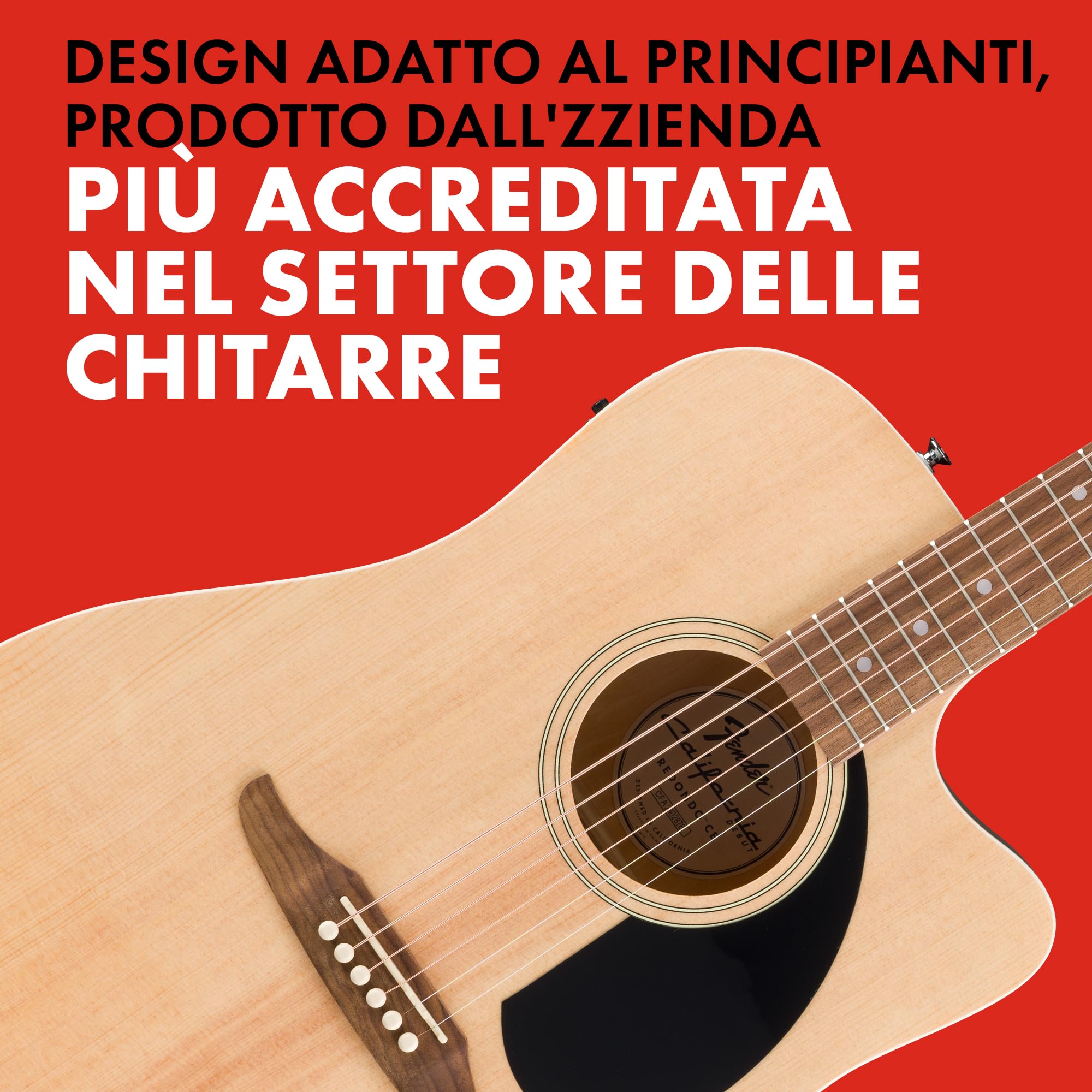 Fender CA Debut Redondo Dreadnought CE Chitarra Acustica Naturale