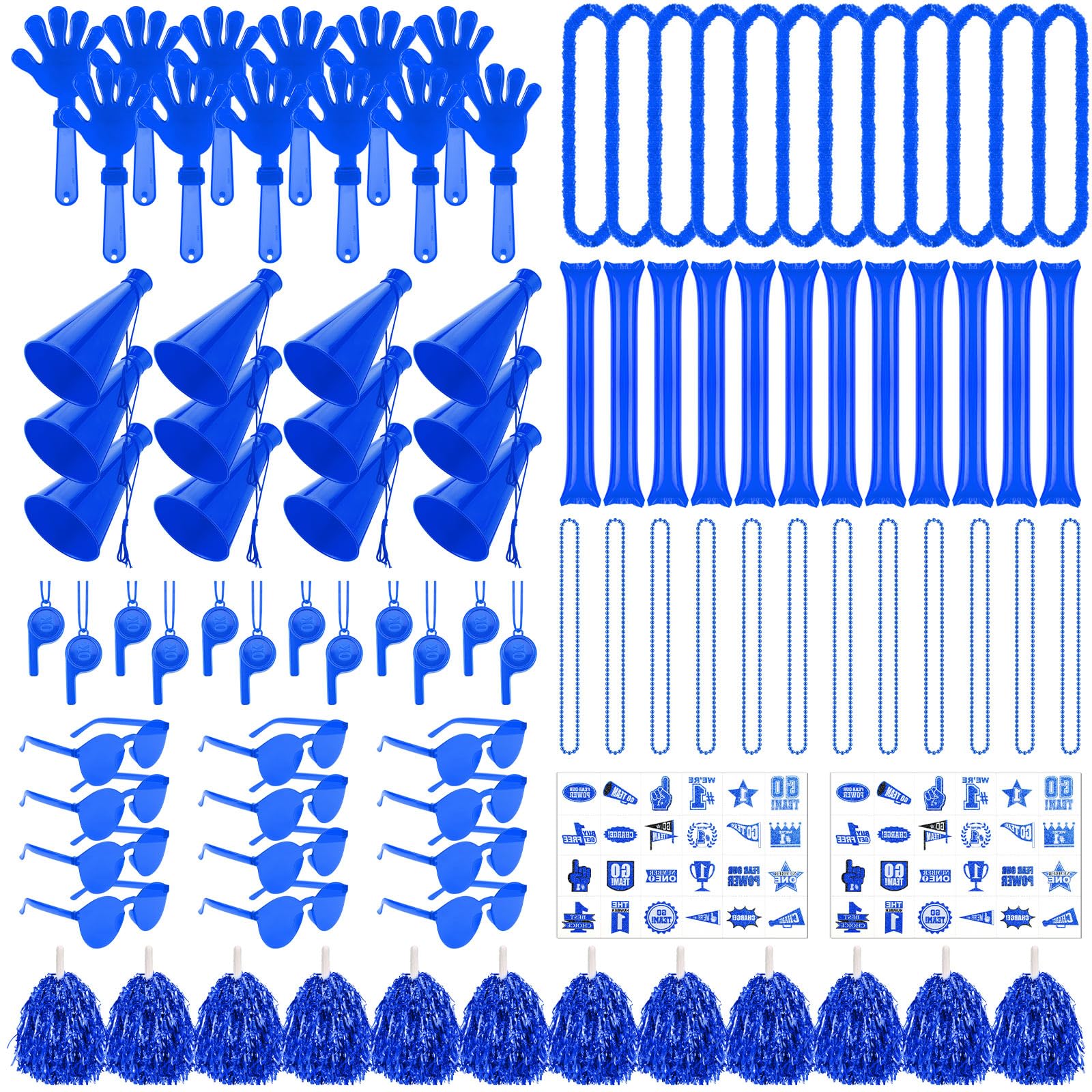 Soulchen 360 Pcs Blue Spirit Day Accessories School Spirit Items