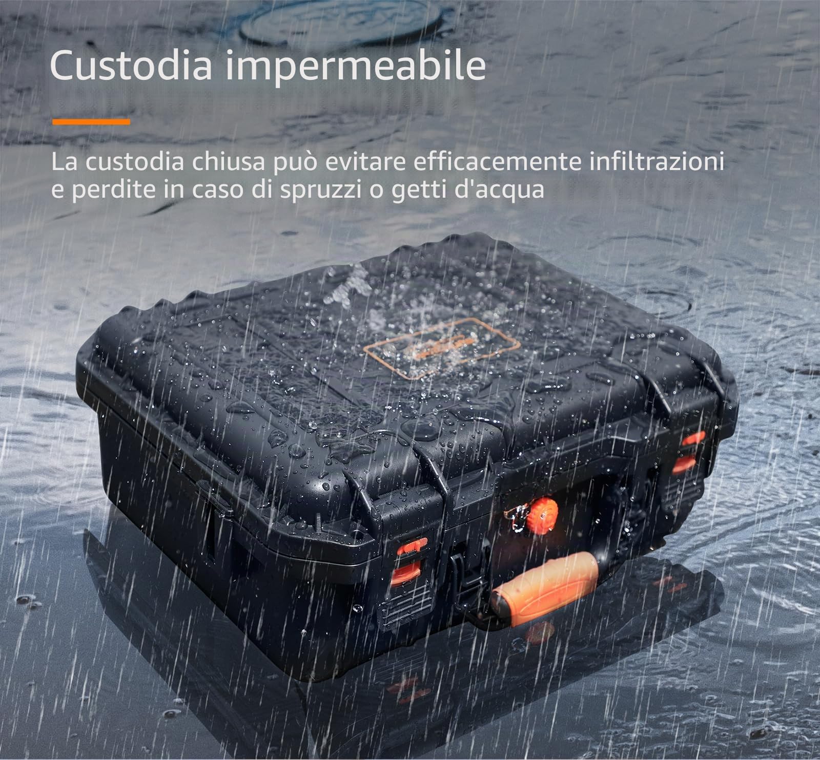 Valigia portatile per DJI NEO Motion Fly More Combo custodia rigida impermeabile per Goggles N3 borsa per il trasporto droni accessori, Valigia+spallacci