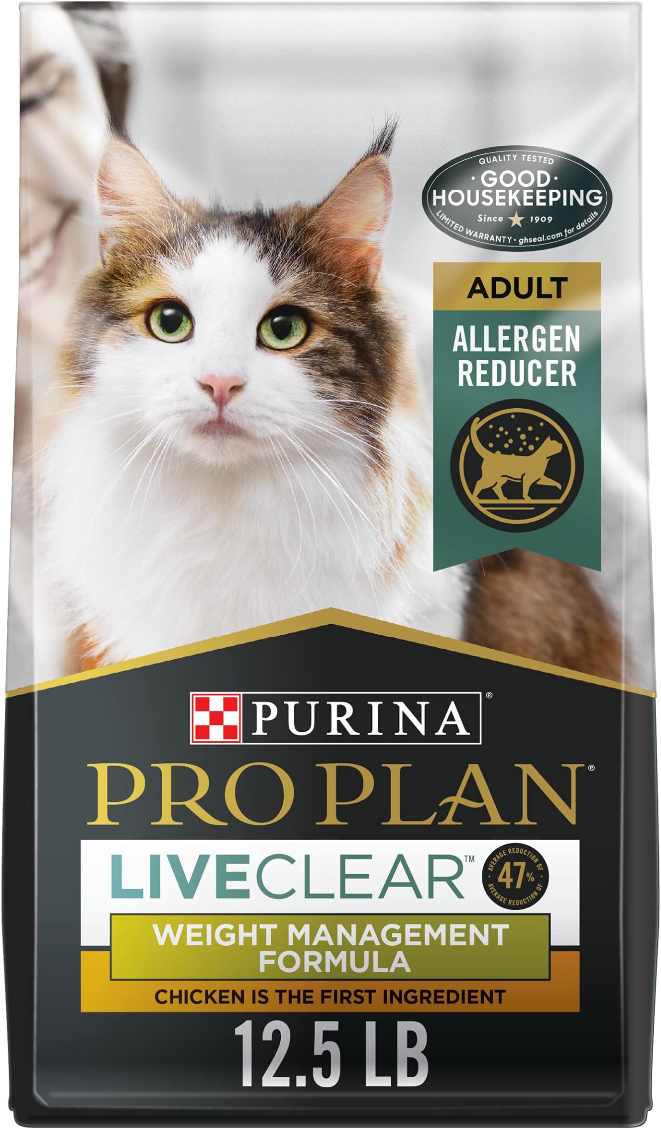 Allergen Reducing, Weight Control Dry Cat Food, LIVECLEAR Chicken and Rice Formula - 12.5 lb. Bag