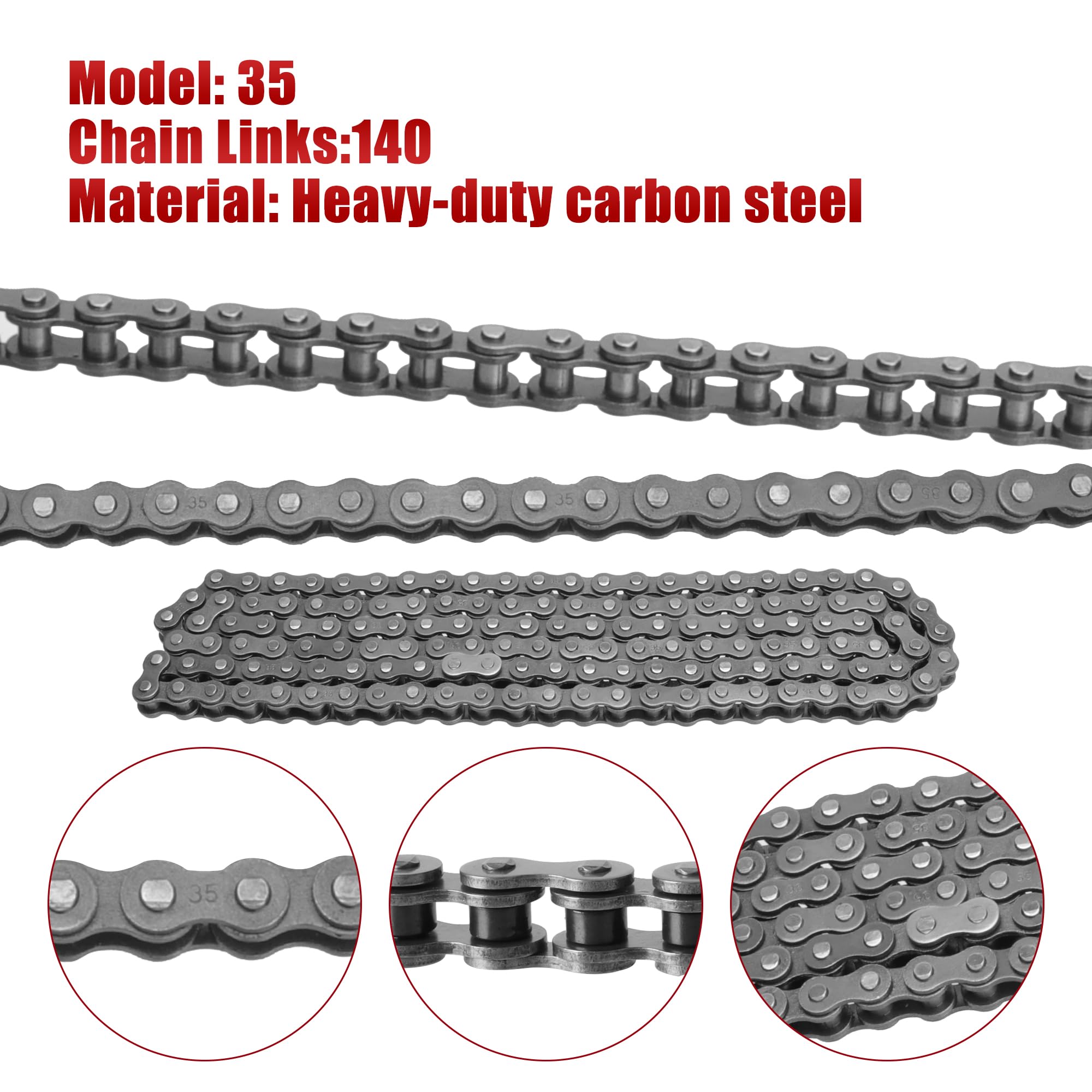 Amazon.com: #35 Roller Chain, 35 Links with 5 Master Links and