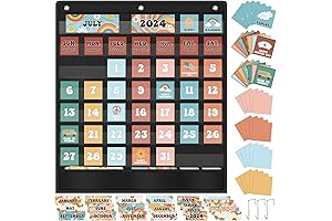 Groovy Classroom Calendar Pocket Chart for Kids Learning