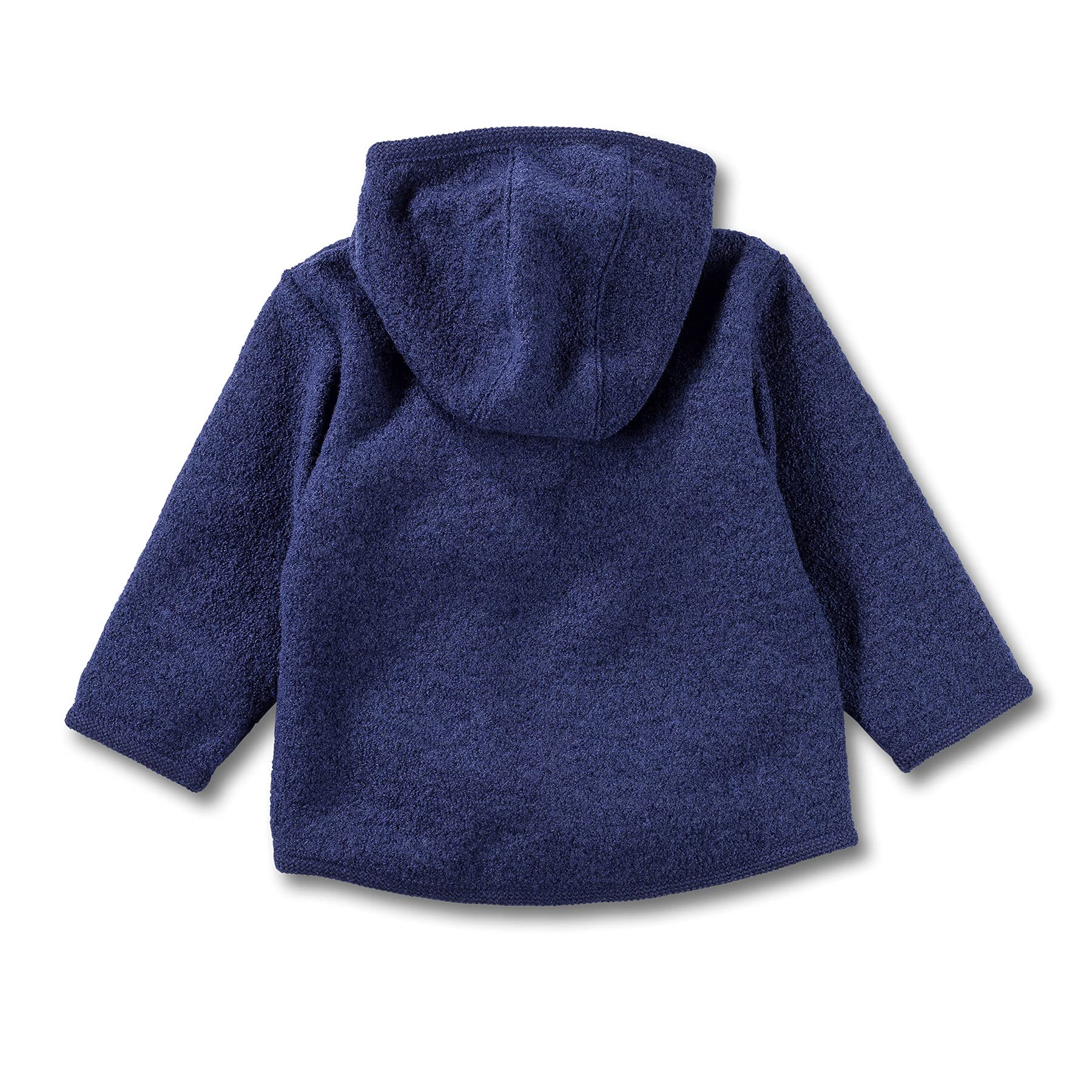Hofbrucker Wollwalk - Chaqueta de lana merino con capucha para otoño a primavera, arándanos, 9 mes