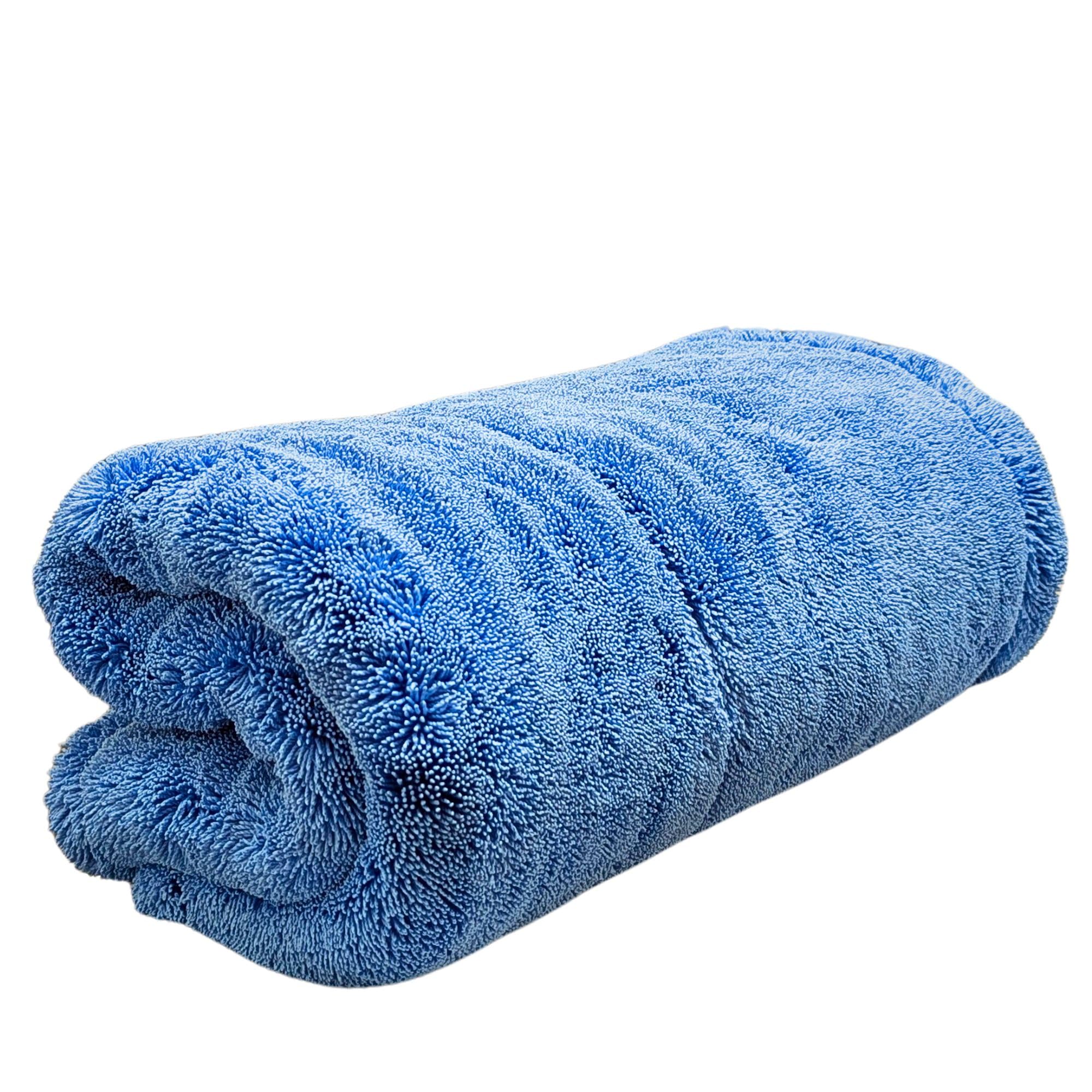 The G.O.A.T - Toalla de secado de microfibra absorbente, calidad coreana 70/30, para detalles de automóviles, camiones, SUV, 30 x 30 pulgadas, bucle giratorio, 2300 g/m², azul