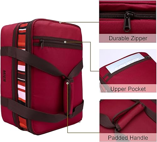 Miniatura 6 de MIER Cazuela doble aislada para almuerzo térmico para fiestas de comida, picnic, playa, se adapta a cazuela de 9 x 13 pulgadas, expandible por