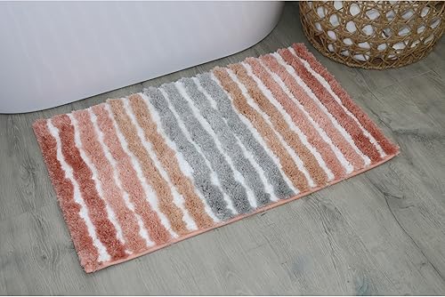 Miniatura 15 de Alfombras de baño extra suaves, absorbentes, antideslizantes, de secado rápido, lavables a máquina, de felpa cómodas para suelo de baño, bañera,